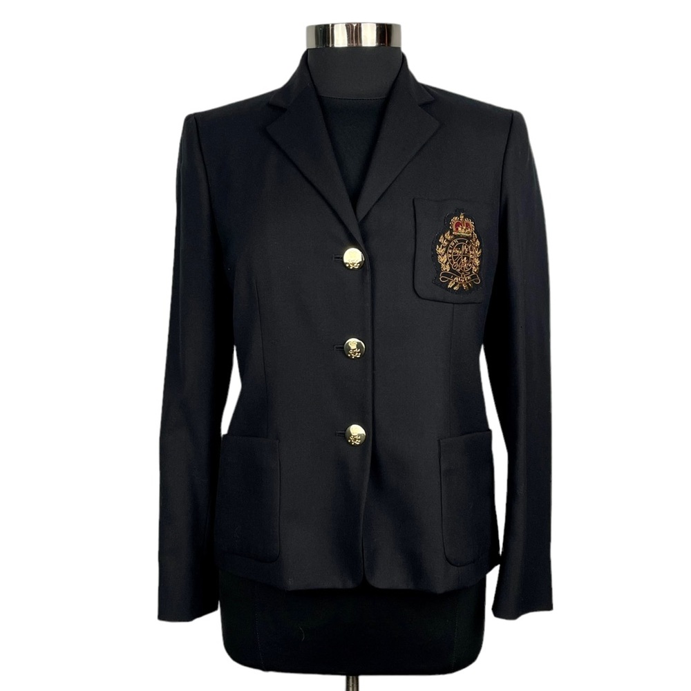 Lauren Ralph Lauren Black Blazer with Gold Buttons